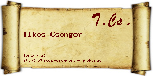 Tikos Csongor névjegykártya